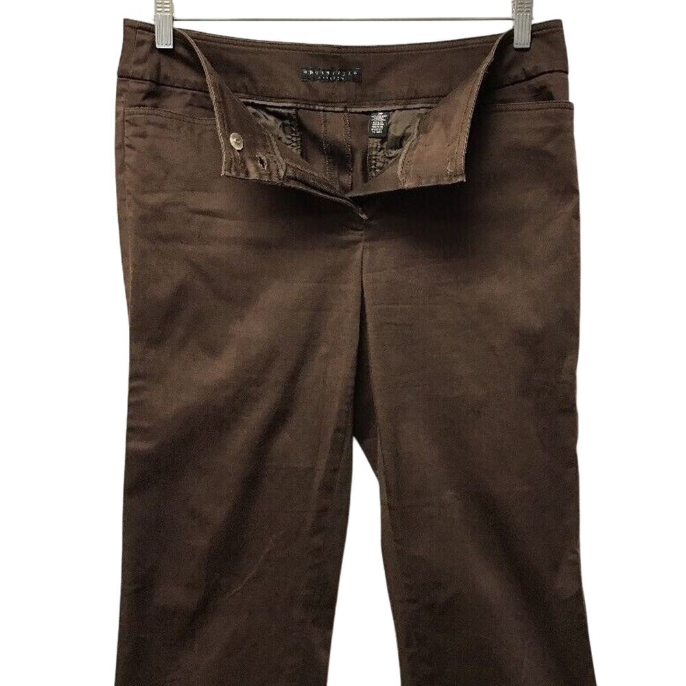 Apostrophe Pants Womens 10 Capri Brown Stretch - Picture 4 of 9